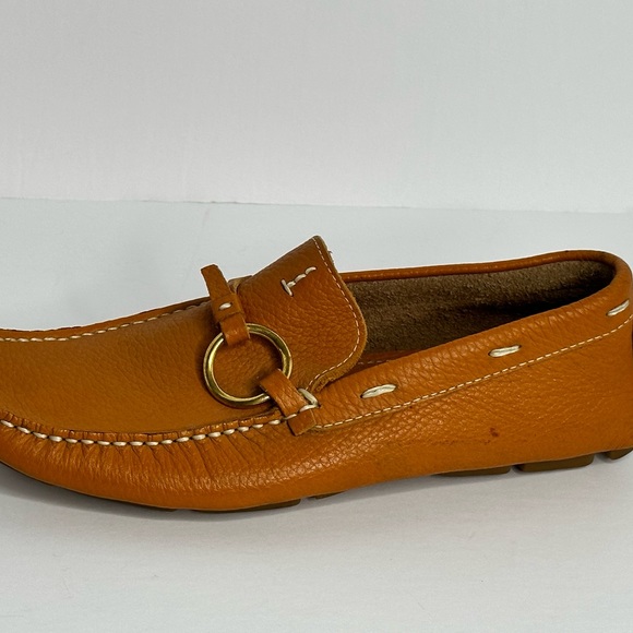 ERES Driving Moccasin Loafer size 7 Women Burnt Orange O Ring Accent - Picture 6 of 16